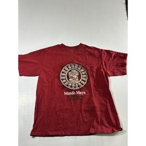 Mundo Maya Cancun Mexico Souvenir T-shirt Graphic Mayan Calendar XL